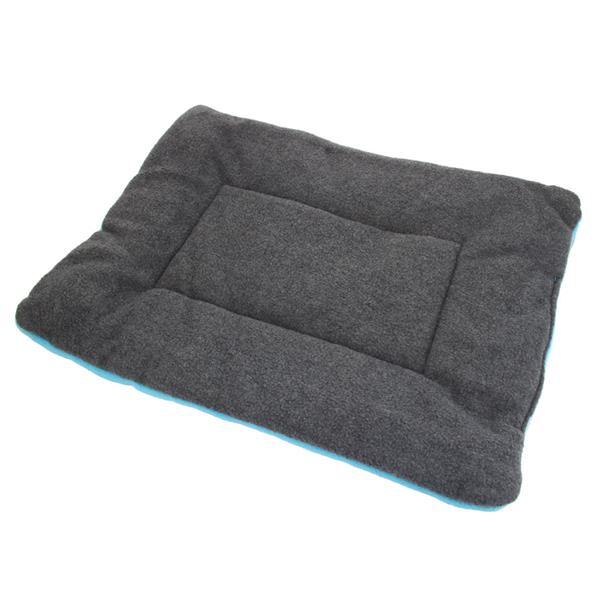 Washable Soft Comfortable Silk Wadding Bed Pad Mat Cushion for Dog Cat Pet Light Blue Size L