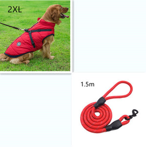 Windproof Waterproof Softshell Dog Coat Harness And Leash