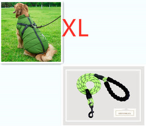 Windproof Waterproof Softshell Dog Coat Harness And Leash