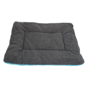 Washable Soft Comfortable Silk Wadding Bed Pad Mat Cushion for Dog Cat Pet Light Blue Size L