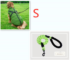 Windproof Waterproof Softshell Dog Coat Harness And Leash