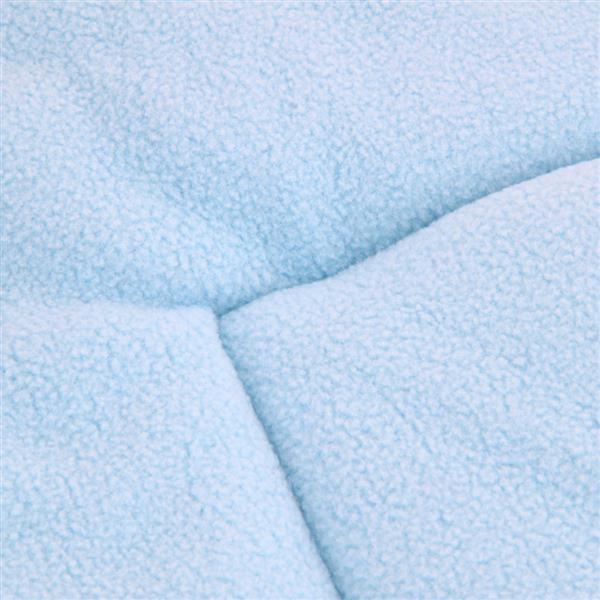 Washable Soft Comfortable Silk Wadding Bed Pad Mat Cushion for Dog Cat Pet Light Blue Size L