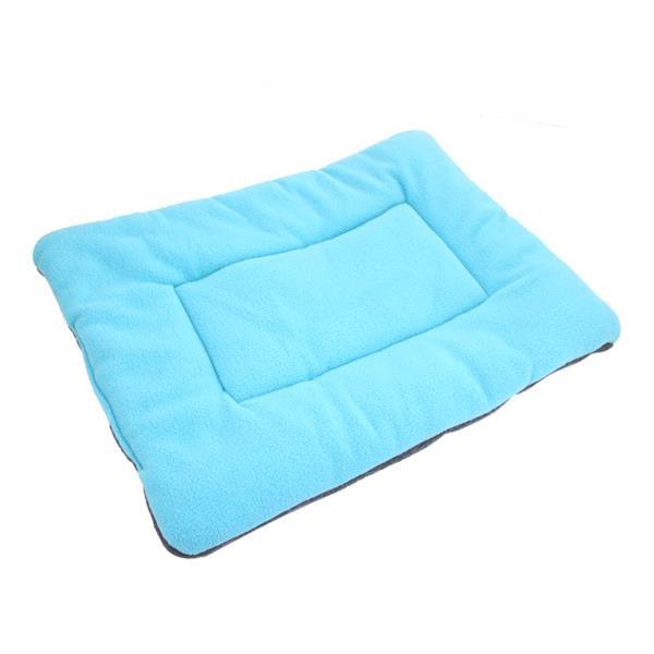 Washable Soft Comfortable Silk Wadding Bed Pad Mat Cushion for Dog Cat Pet Light Blue