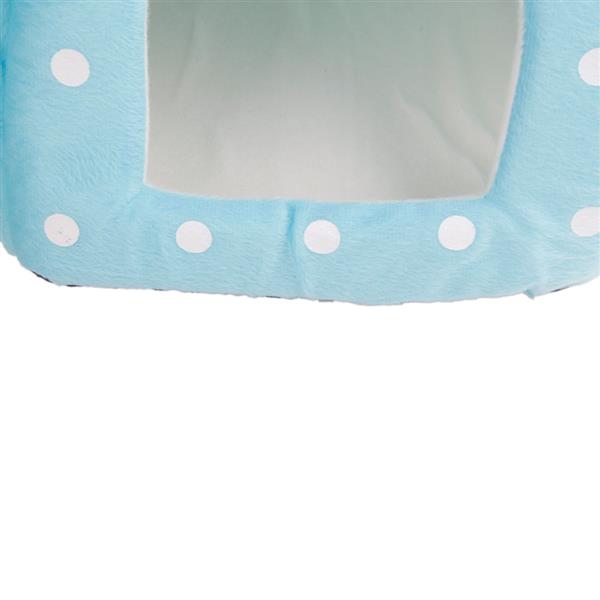 Soft Cotton Cute Strawberry Style Multi-purpose Pets Dog Cat House Nest Yurt Size L Light Blue