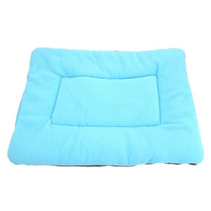 Washable Soft Comfortable Silk Wadding Bed Pad Mat Cushion for Dog Cat Pet Light Blue