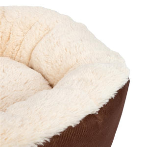 Pet Dog Bed  Warm Soft Nest Round Brown