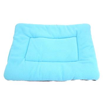 Washable Soft Comfortable Silk Wadding Bed Pad Mat Cushion for Dog Cat Pet Light Blue Size L