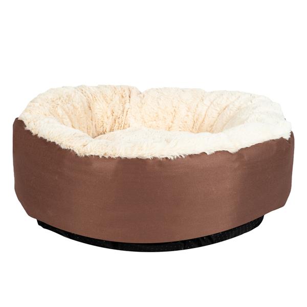 Pet Dog Bed  Warm Soft Nest Round Brown