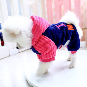 I Love Mama Papa Dog Hoodie for Small Dogs