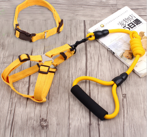 Dog Harness Soft Adjustable with Rope Leash