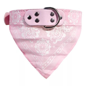 Cute and Functional Adjustable Small Dog Collars with Slobber Towel for Puppies and Cats