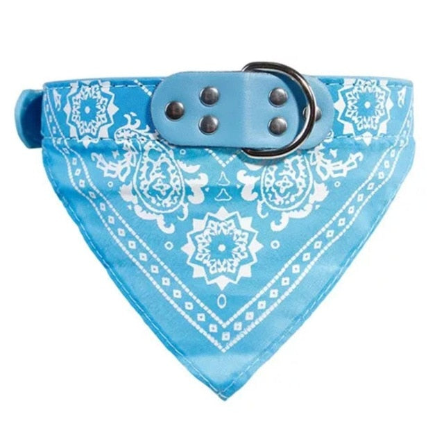 Cute and Functional Adjustable Small Dog Collars with Slobber Towel for Puppies and Cats