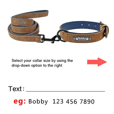 Personalized Leather Dog Collar