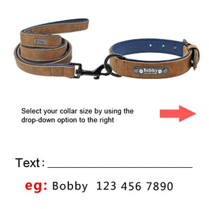 Personalized Leather Dog Collar