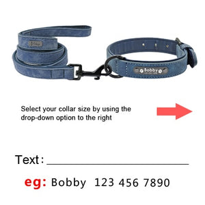 Personalized Leather Dog Collar