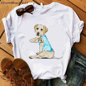 Labrador Dog I Love Mom T-shirt Summer 2021