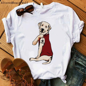 Labrador Dog I Love Mom T-shirt Summer 2021