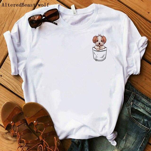 Shih Tzu Pop Dog Art Mama T-Shirt Summer 2021