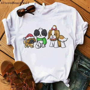 Shih Tzu Pop Dog Art Mama T-Shirt Summer 2021
