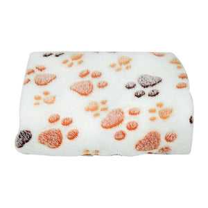 Pet Dog Bed Blanket Soft Fleece Cat Cushion Blanket Winter Warm Paw Print Pet Cats Cover Blanket For Small Medium Large Dogs Mat