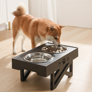 Dog Bowl Elevated Non-Slip With Three Adjustable Height