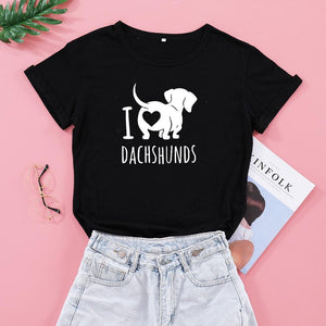 I Love Dachshunds Woman T-shirt