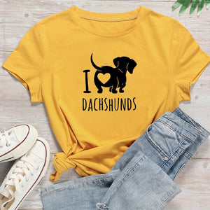 I Love Dachshunds Woman T-shirt