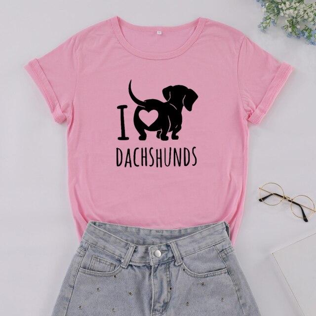 I Love Dachshunds Woman T-shirt