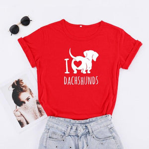 I Love Dachshunds Woman T-shirt