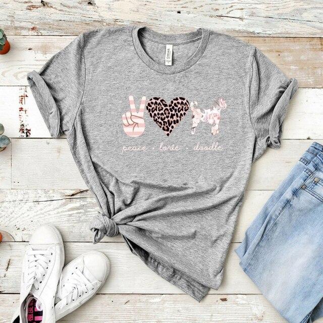 Peace Love Doodle Mama T- Shirt