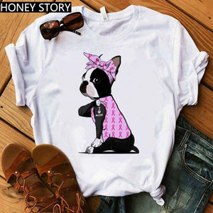 Red Plaid Dog T Shirt Boston Terrier I Love Mom T-shirt