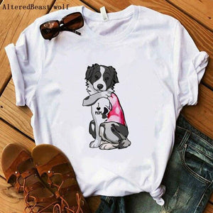 Border Collie I Love Mom T-Shirt Summer 2022