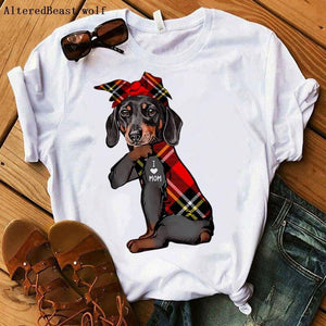 Summer 2021 Dachshund I Love Mom T-shirt